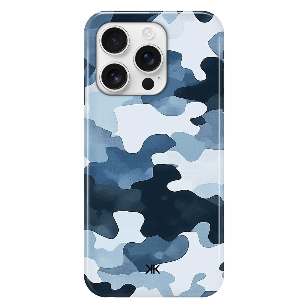 Blue Camo phone case for iPhone 16 Pro