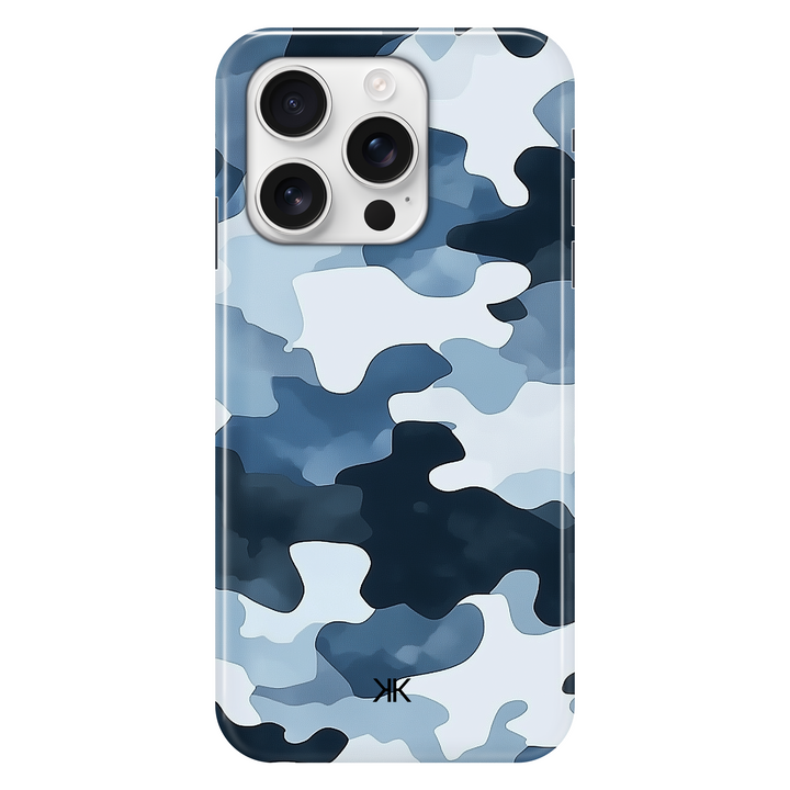 Blue Camo phone case for iPhone 16 Pro