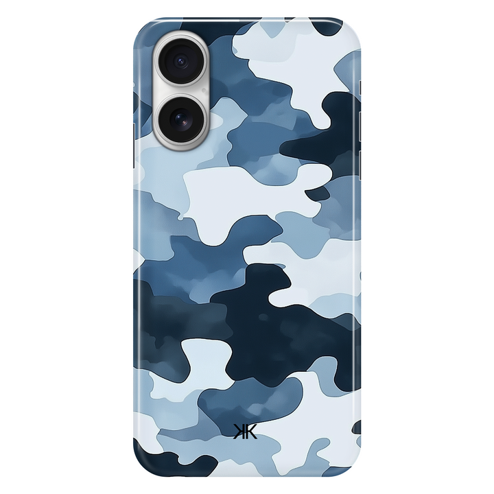 Blue Camo phone case for iPhone 16