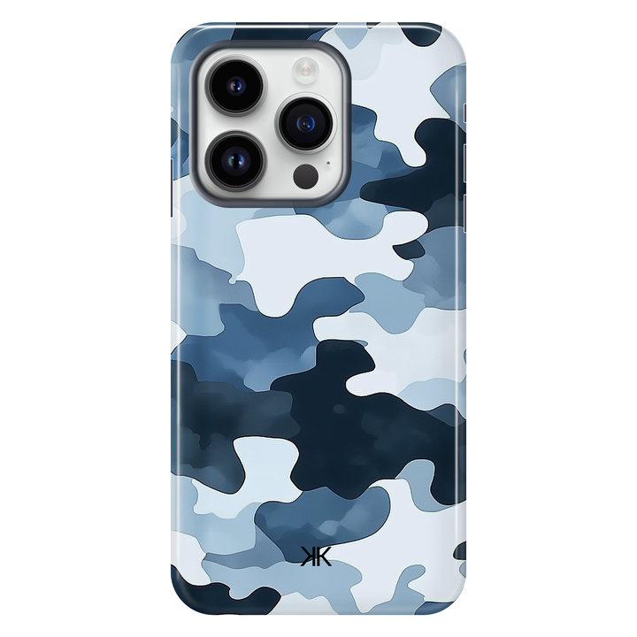 Blue Camo Phone Case - Tough Case - iphone-14-pro
