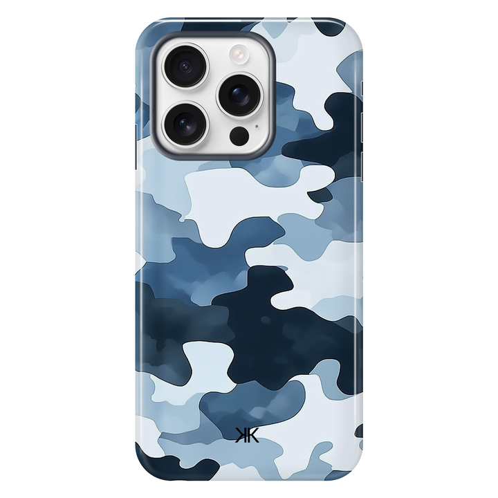 Blue Camo Phone Case - Tough Case - iphone-16-pro
