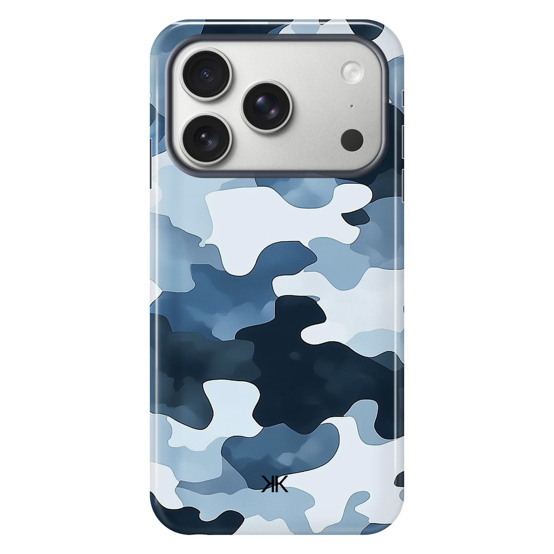 Blue Camo Phone Case - Tough Case - iphone-17-pro