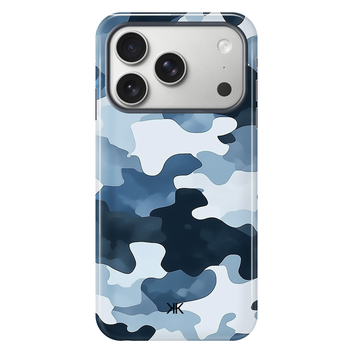 Blue Camo Phone Case - Tough Case - iphone-17-pro