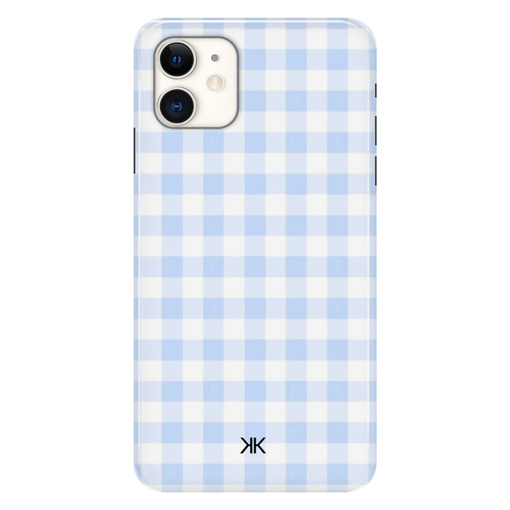 Blue Gingham phone case for iPhone 11