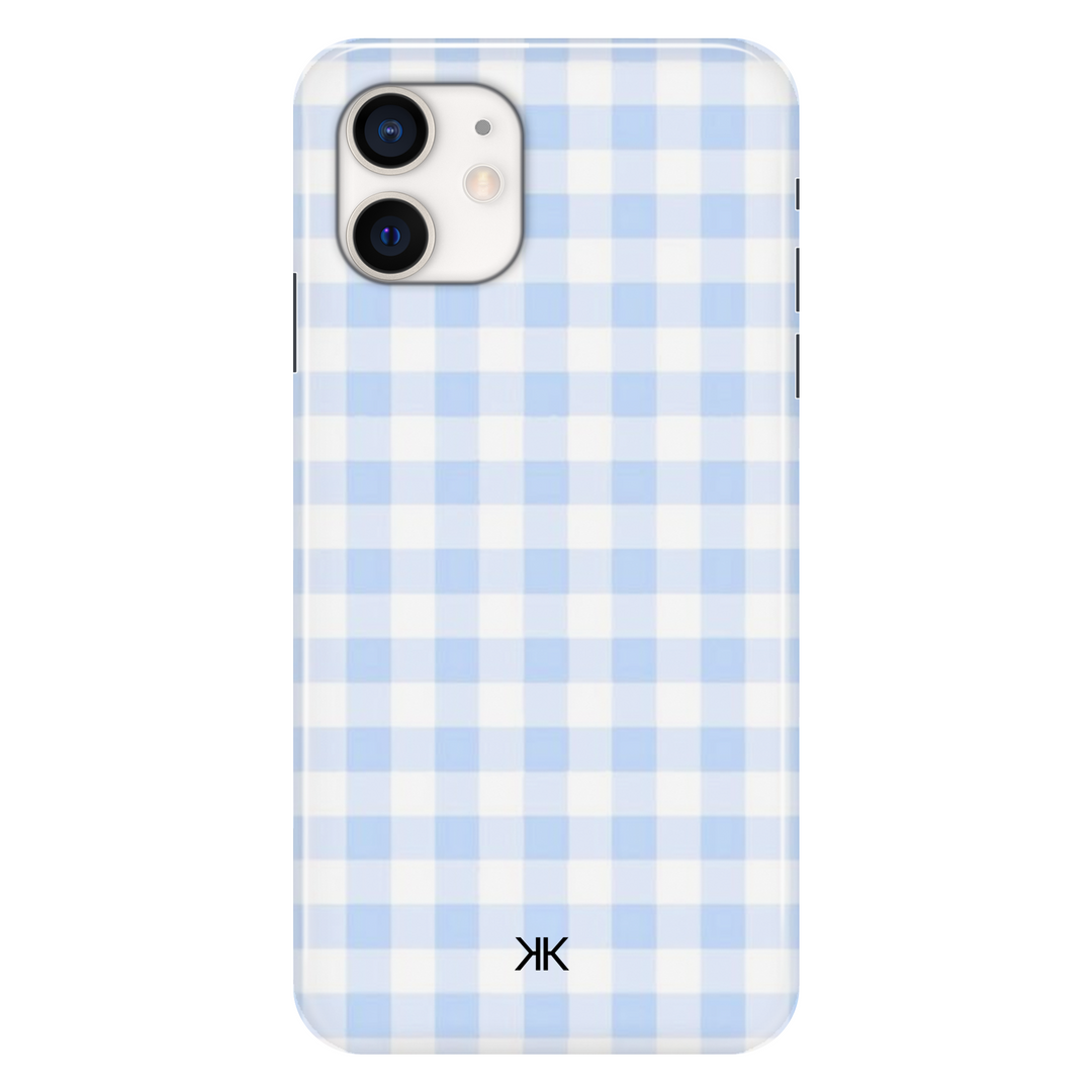 Blue Gingham phone case for iPhone 12