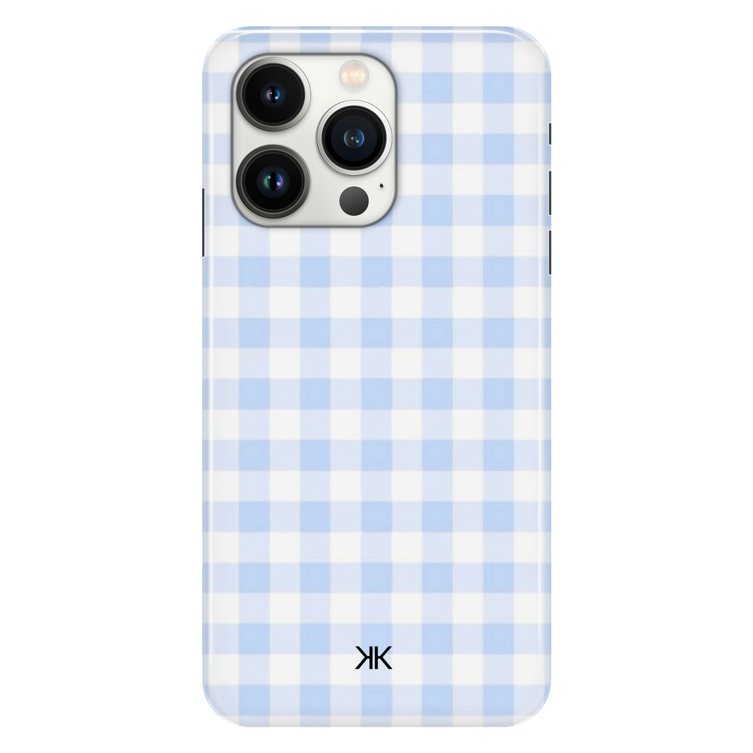 Blue Gingham phone case for iPhone 13 Pro