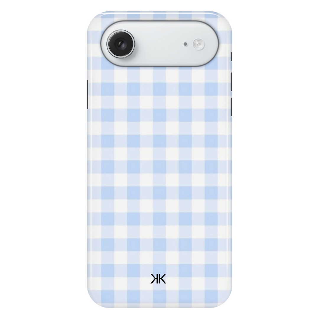 Blue Gingham phone case for iPhone 17 Air