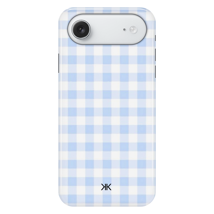 Blue Gingham phone case for iPhone 17 Air