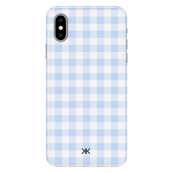 Blue Gingham phone case for iPhone X