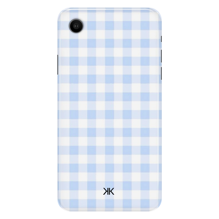 Blue Gingham phone case for iPhone XR