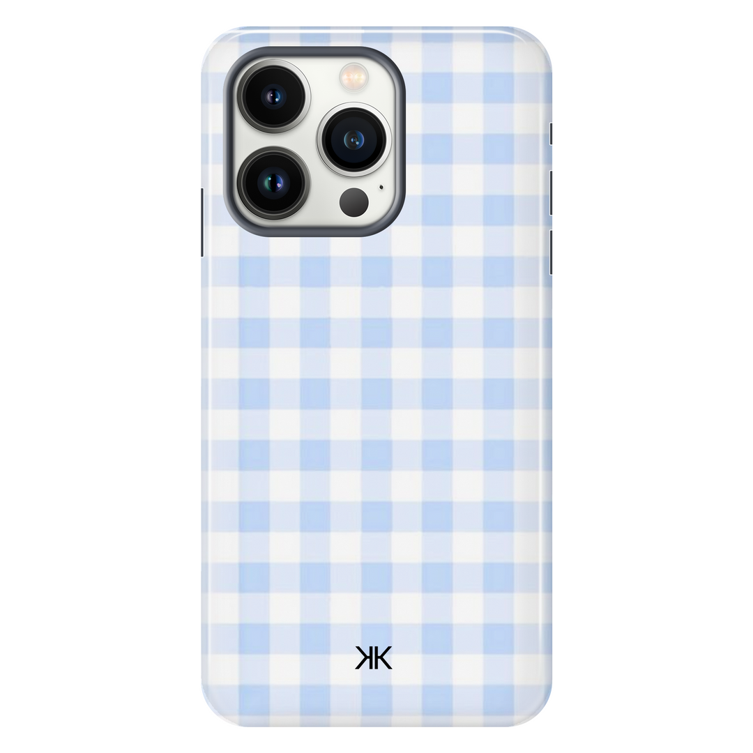 Blue Gingham Phone Case - Tough Case - iphone-13-pro