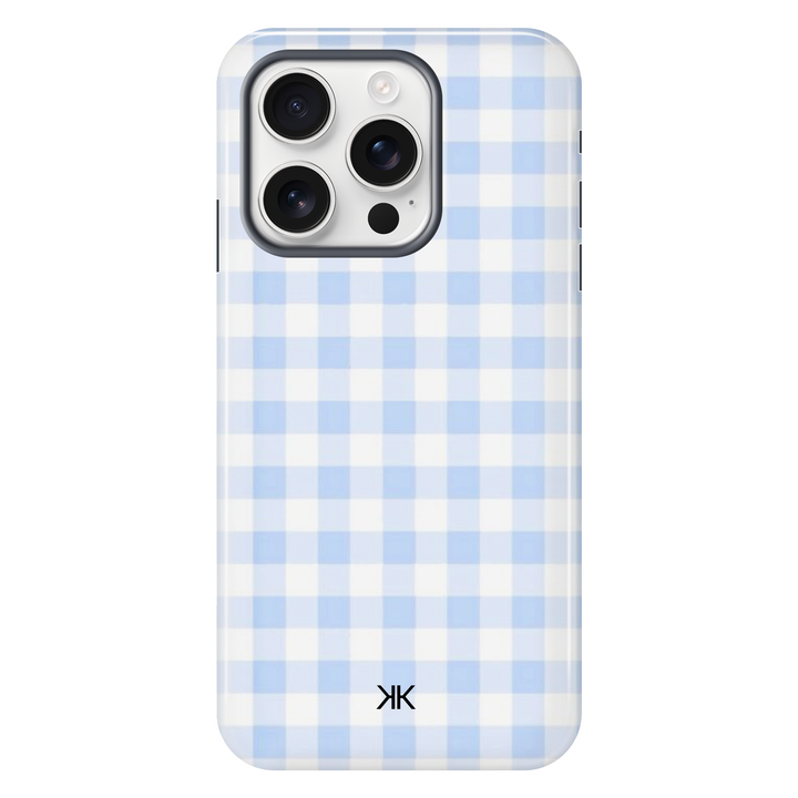 Blue Gingham Phone Case - Tough Case - iphone-16-pro