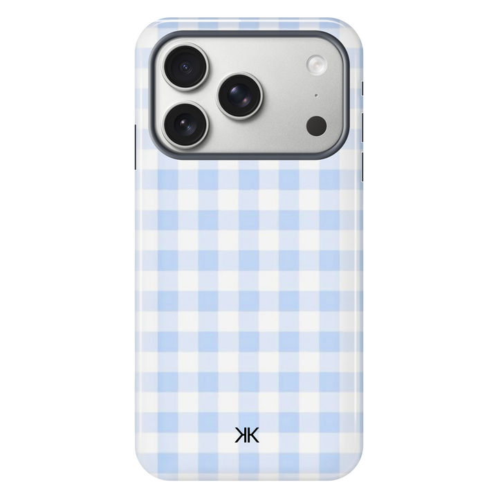 Blue Gingham Phone Case - Tough Case - iphone-17-pro