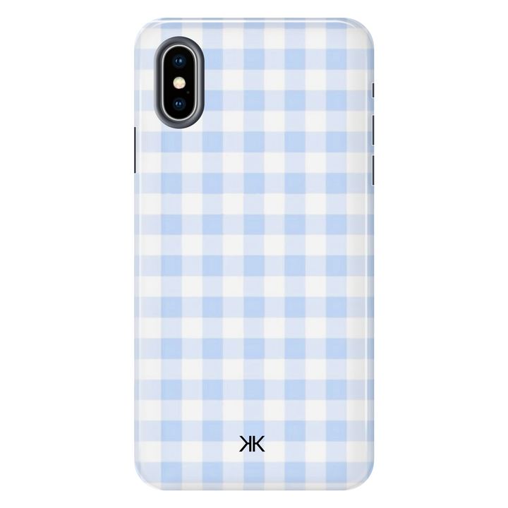 Blue Gingham Phone Case - Tough Case - iphone-x