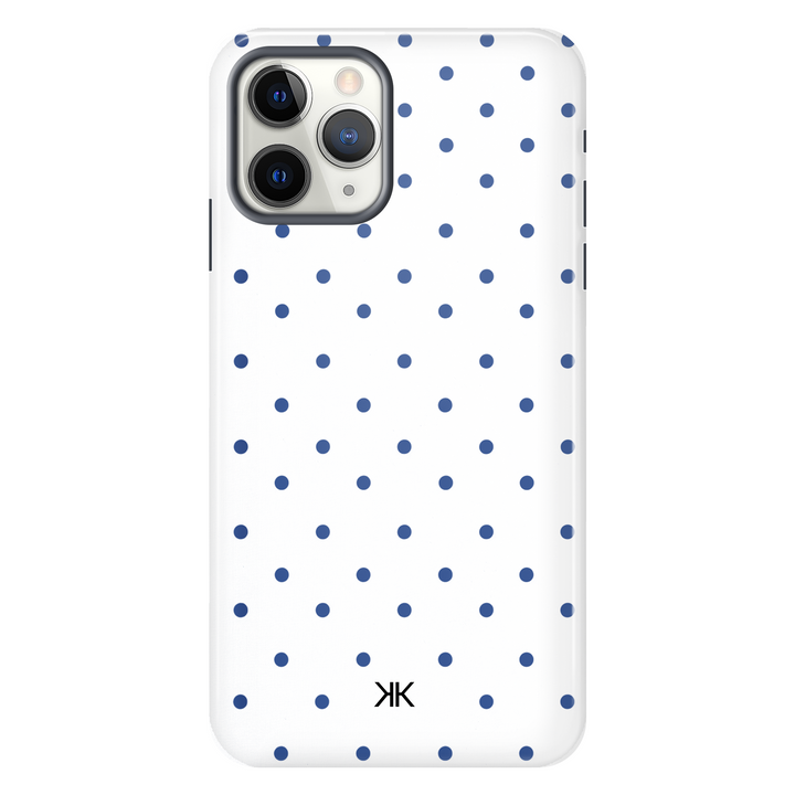 Blue Polka Dot Phone Case - Tough Case - iphone-11-pro