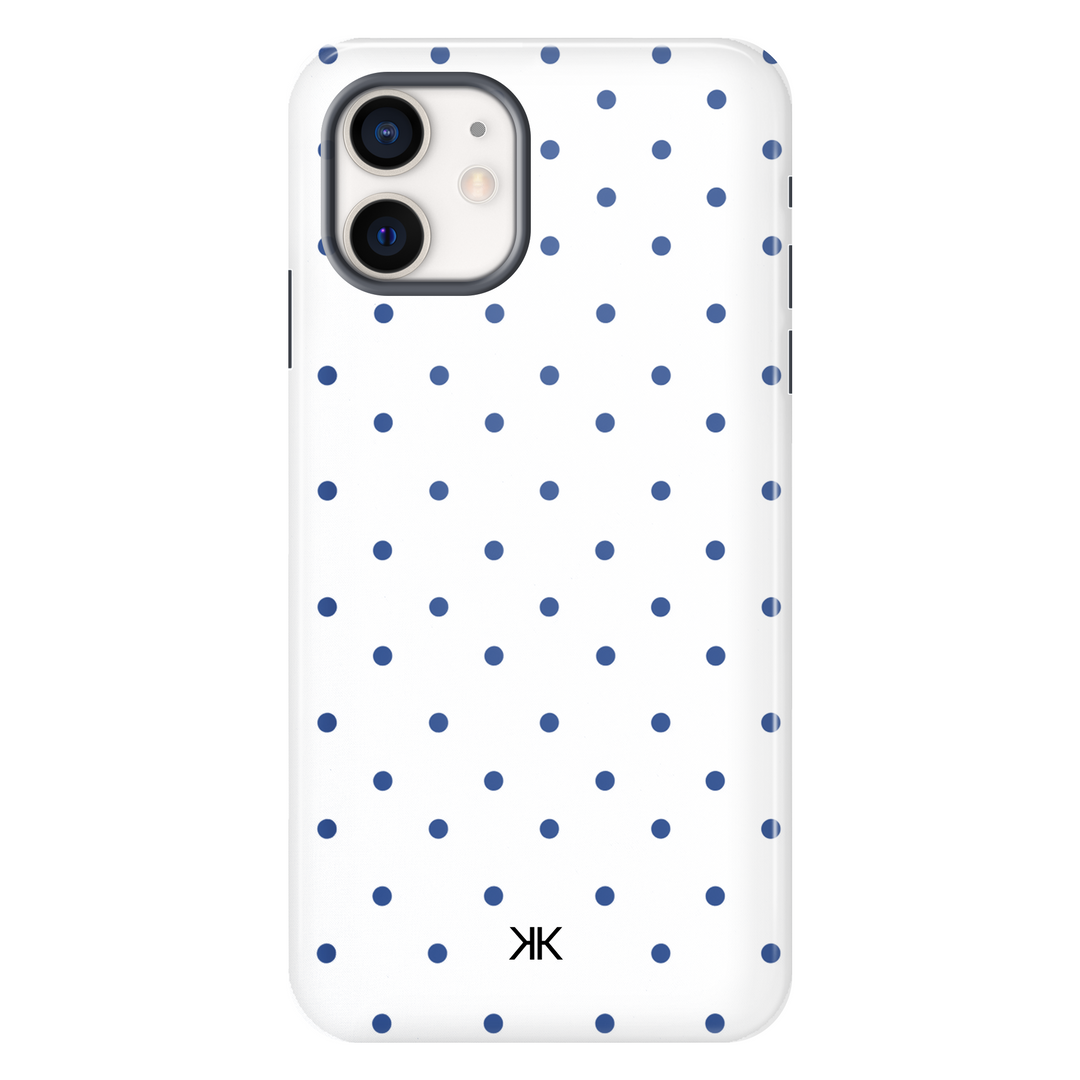 Blue Polka Dot Phone Case - Tough Case - iphone-12