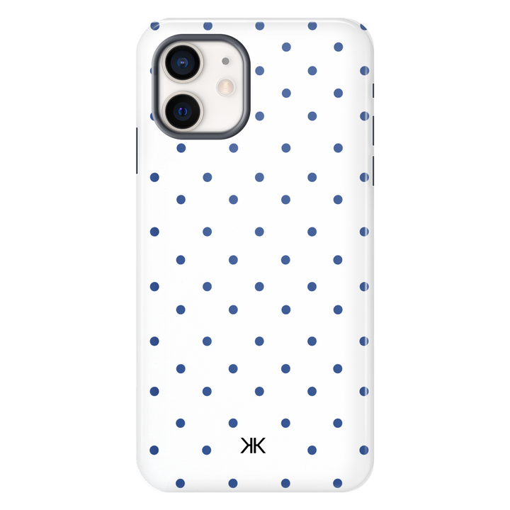 Blue Polka Dot Phone Case - Tough Case - iphone-12