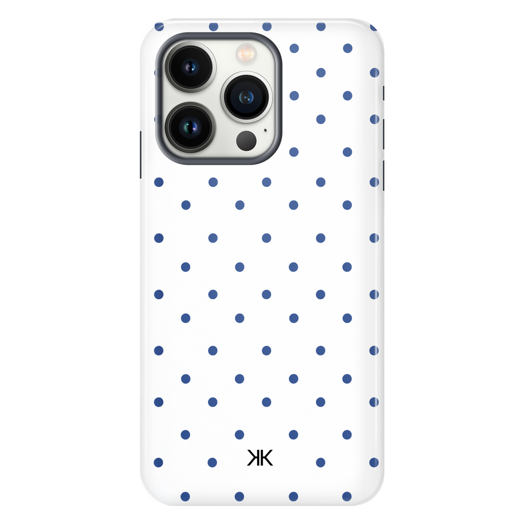 Blue Polka Dot Phone Case - Tough Case - iphone-13-pro