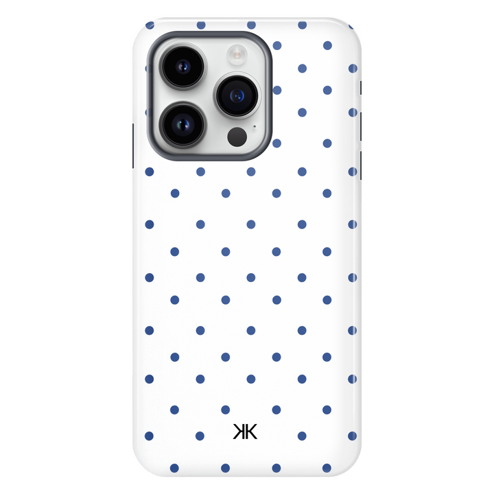 Blue Polka Dot Phone Case - Tough Case - iphone-14-pro