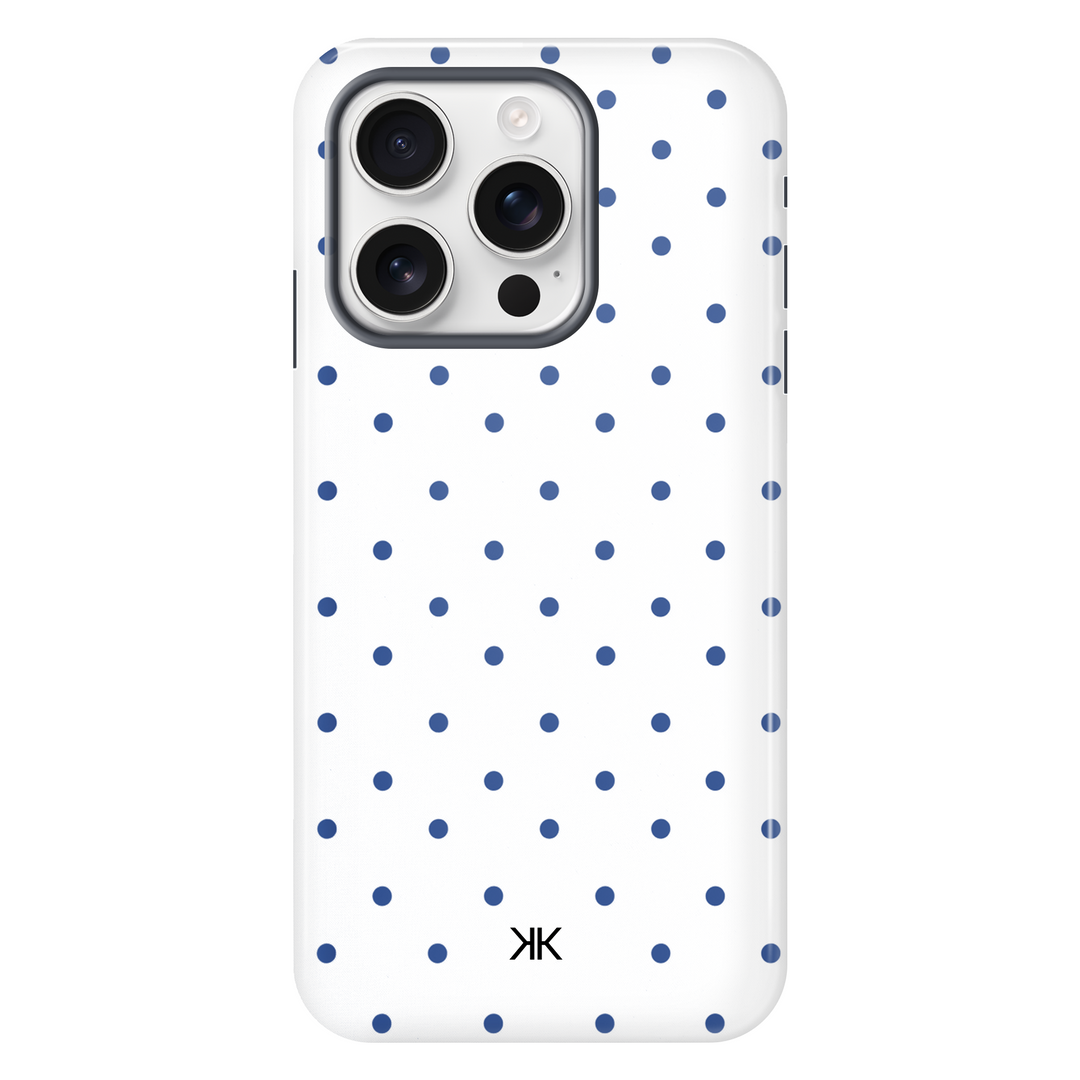 Blue Polka Dot Phone Case - Tough Case - iphone-16-pro