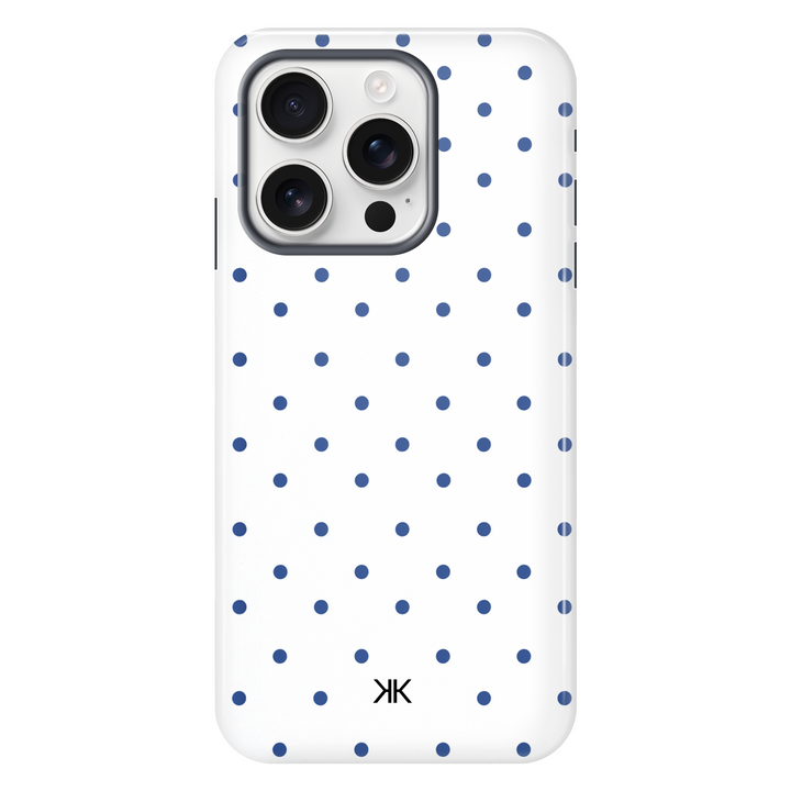 Blue Polka Dot Phone Case - Tough Case - iphone-16-pro