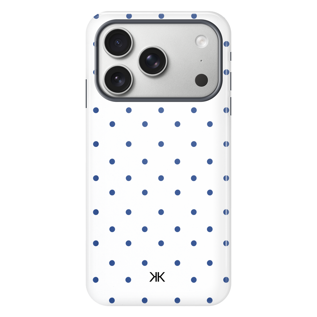 Blue Polka Dot Phone Case - Tough Case - iphone-17-pro