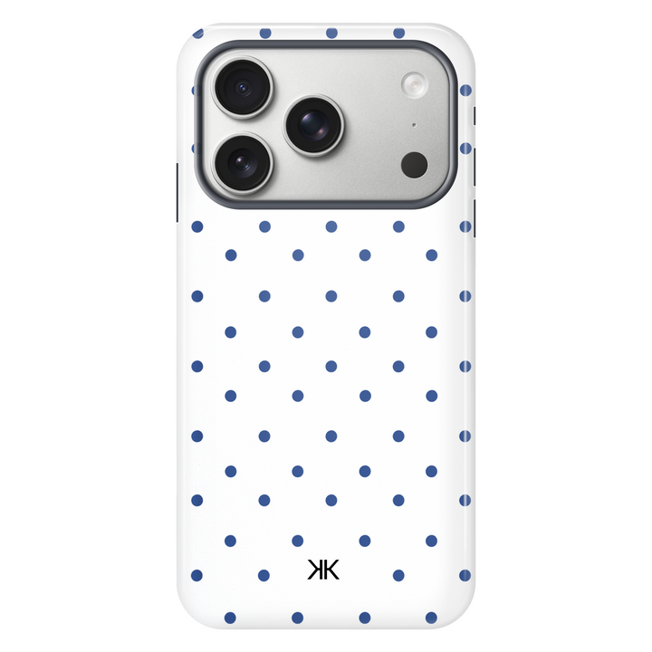 Blue Polka Dot Phone Case - Tough Case - iphone-17-pro