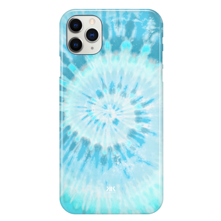 Blue Spiral Tie Dye Phone Case