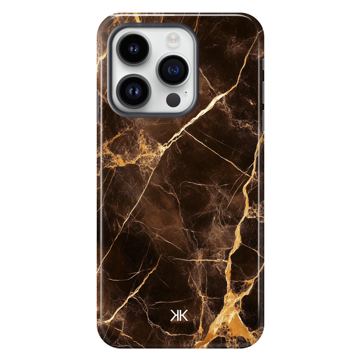 Brown Marble Phone Case - Tough Case - iphone-14-pro