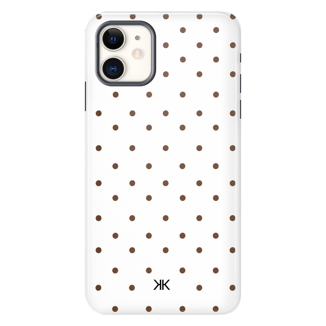 Brown Polka Dot Phone Case - Tough Case - iphone-11