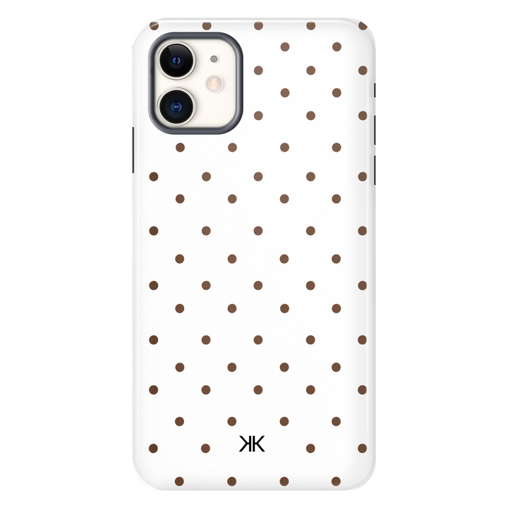 Brown Polka Dot Phone Case - Tough Case - iphone-11