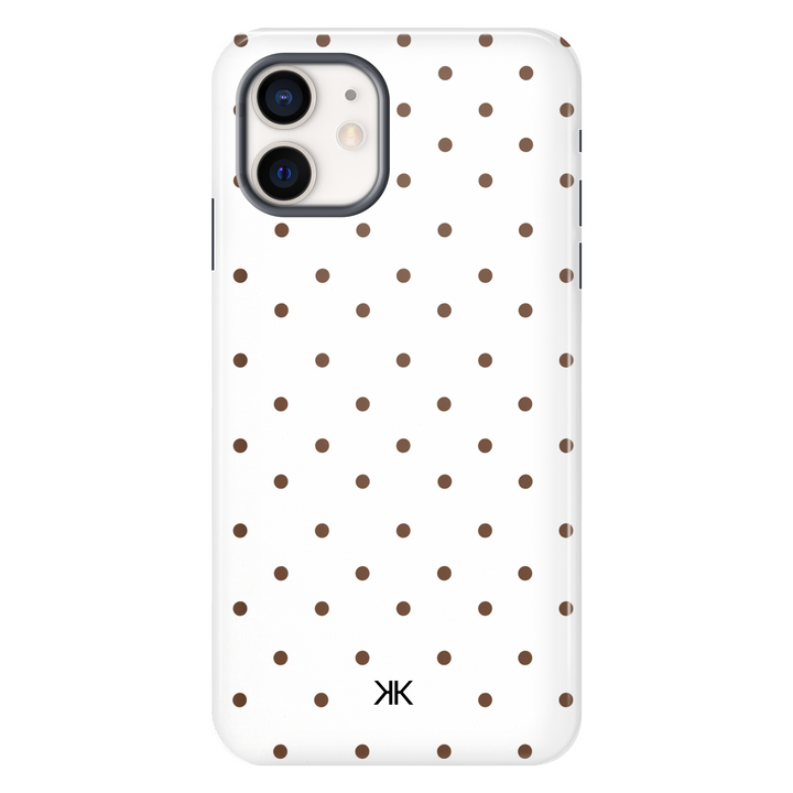 Brown Polka Dot Phone Case - Tough Case - iphone-12