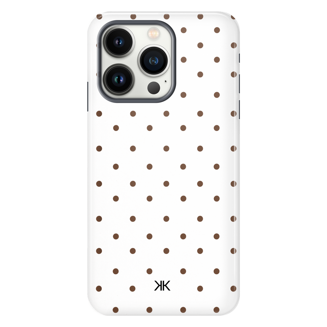 Brown Polka Dot Phone Case - Tough Case - iphone-13-pro