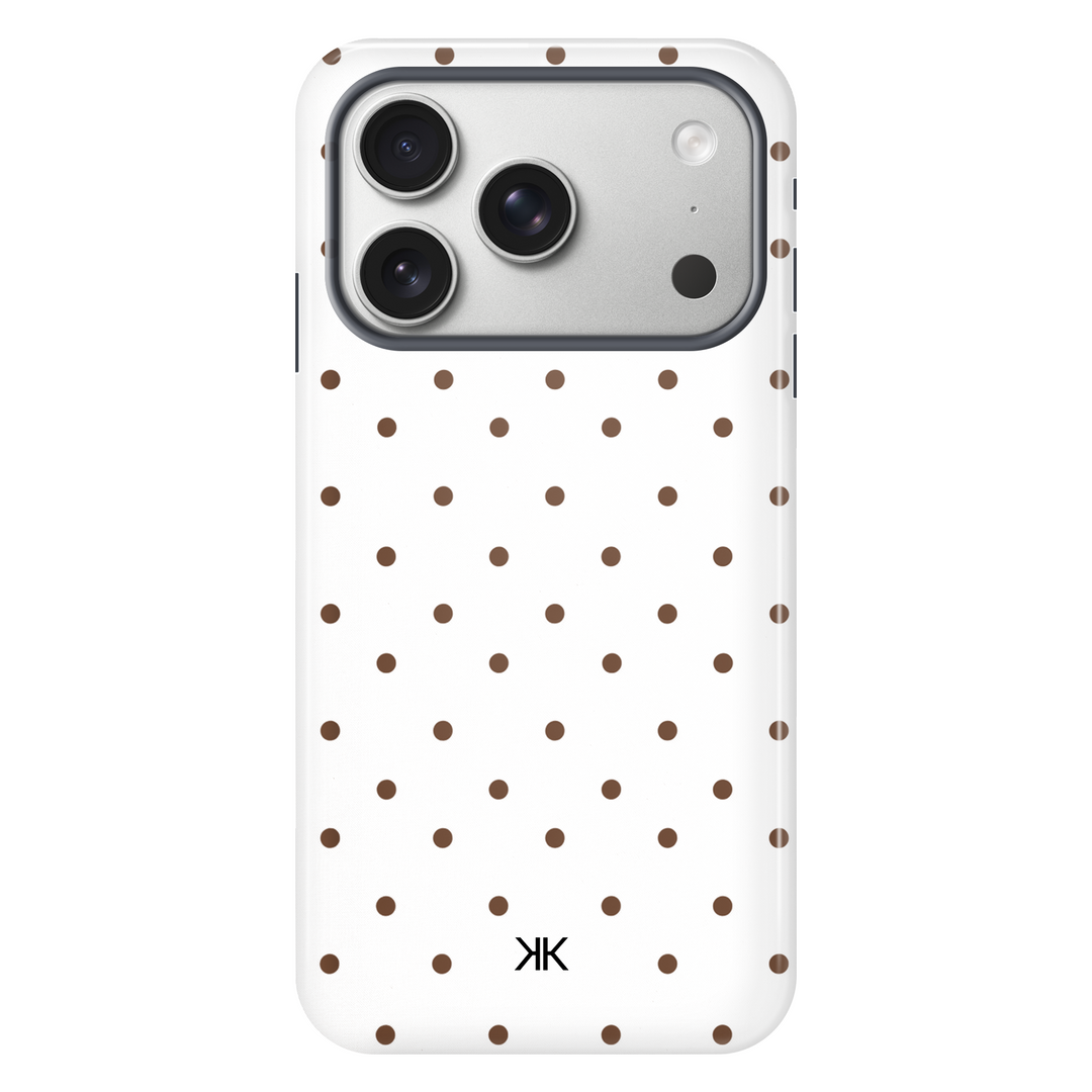 Brown Polka Dot Phone Case - Tough Case - iphone-17-pro