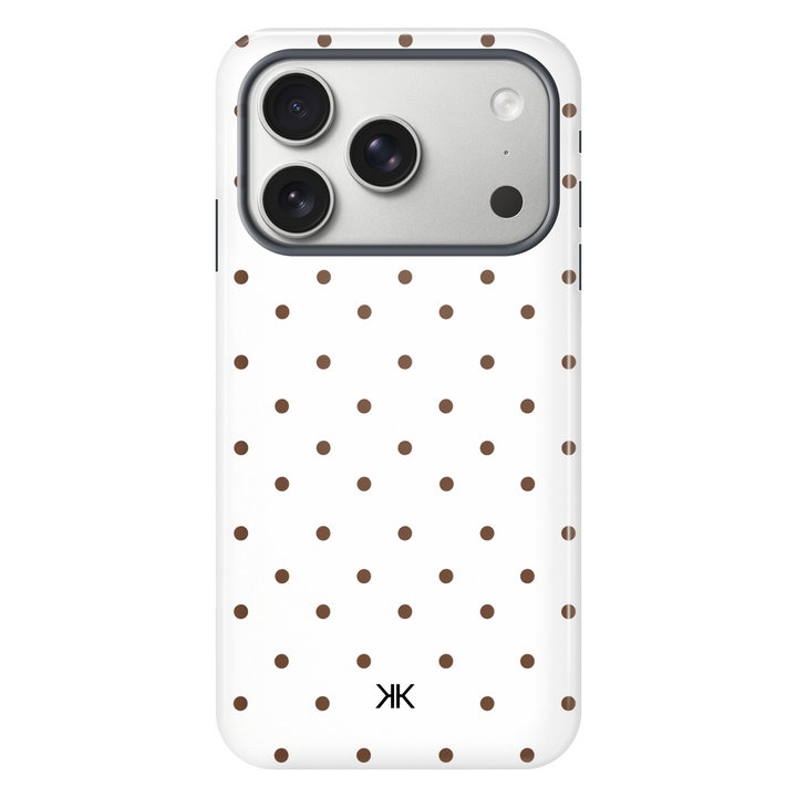 Brown Polka Dot Phone Case - Tough Case - iphone-17-pro