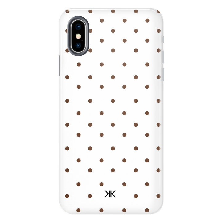 Brown Polka Dot Phone Case - Tough Case - iphone-x