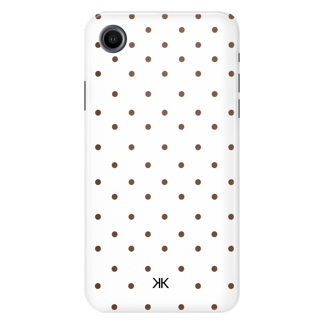 Brown Polka Dot Phone Case - Tough Case - iphone-xr