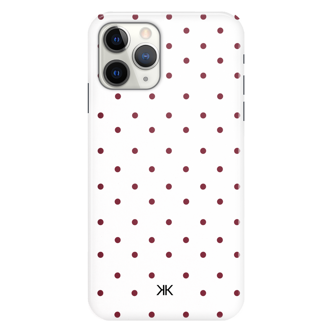 Burgundy Polka Dot Phone Case