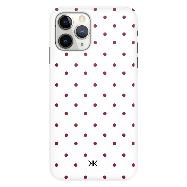 Burgundy Polka Dot Phone Case