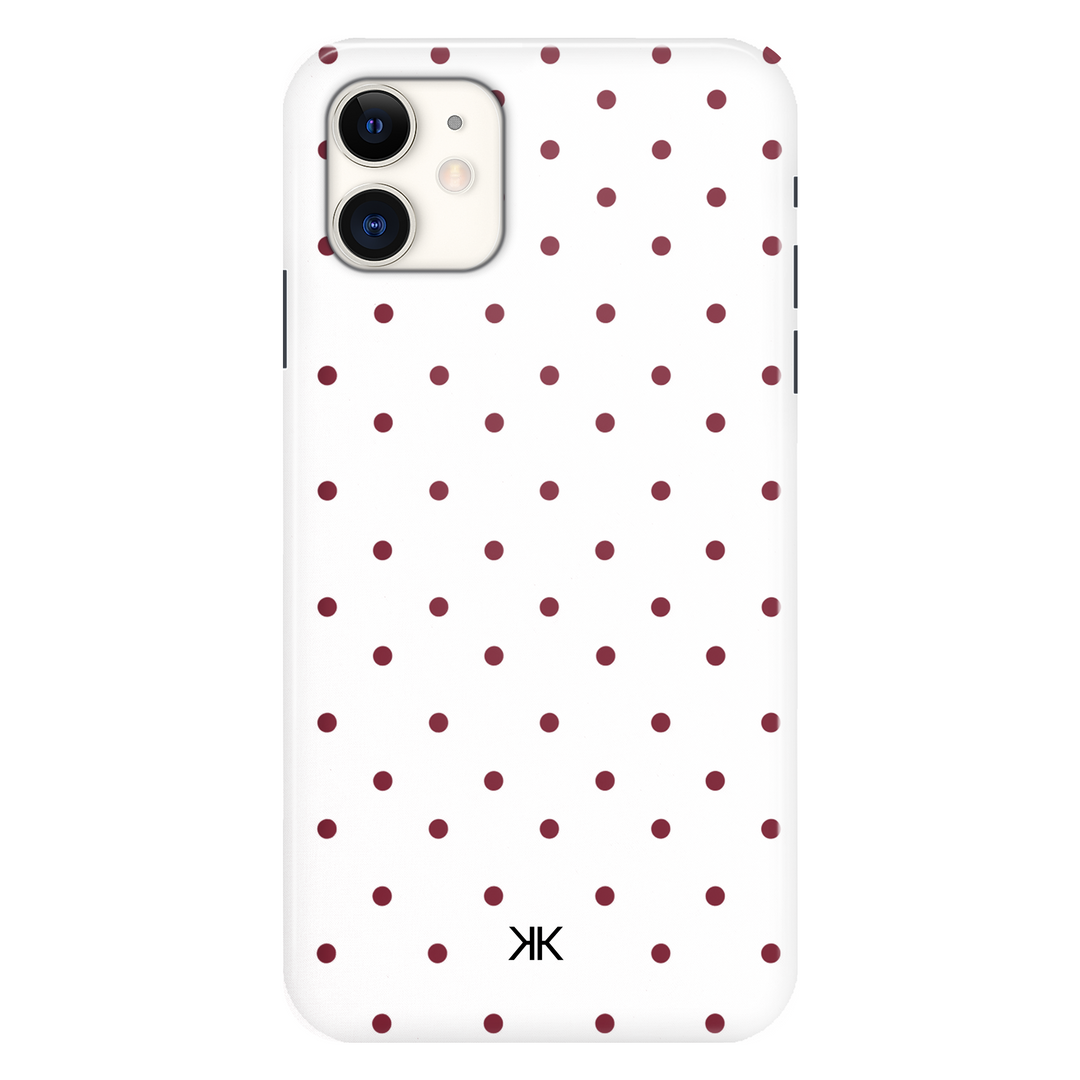 Burgundy Polka Dot Phone Case