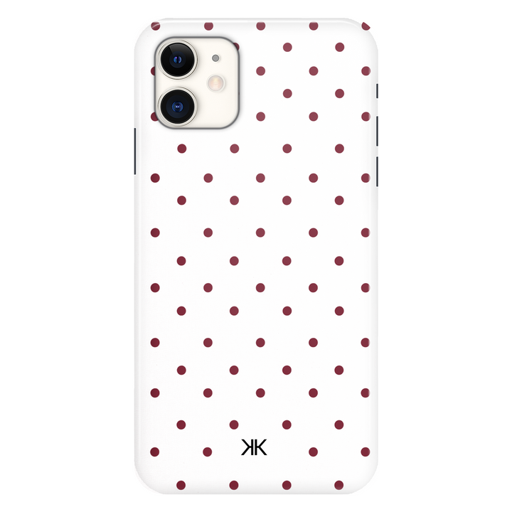 Burgundy Polka Dot Phone Case