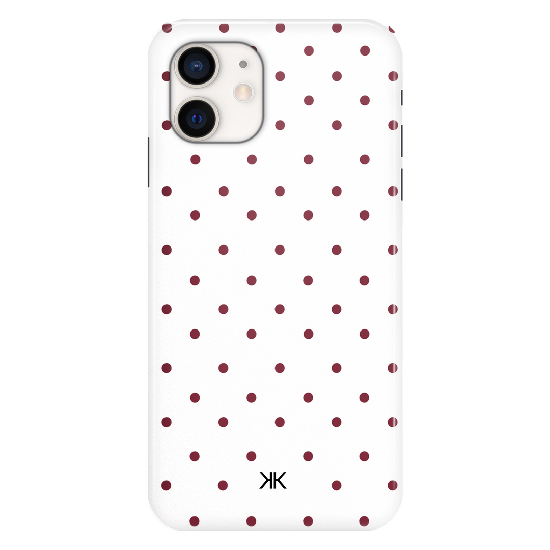 Burgundy Polka Dot Phone Case