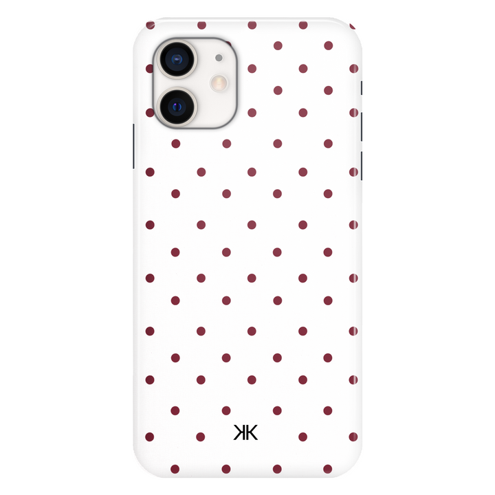 Burgundy Polka Dot Phone Case