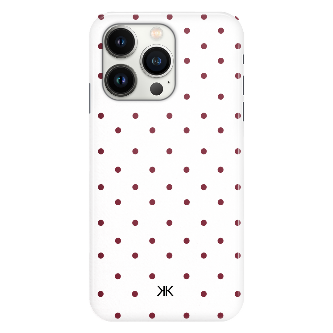 Burgundy Polka Dot Phone Case