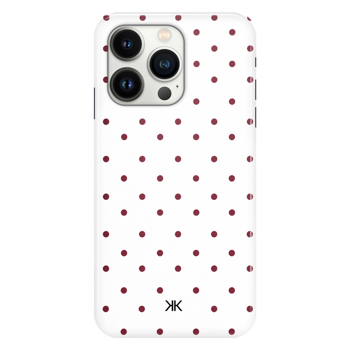 Burgundy Polka Dot Phone Case