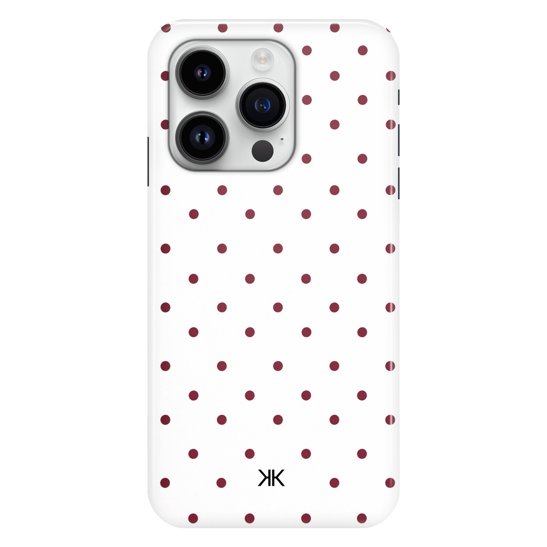 Burgundy Polka Dot Phone Case