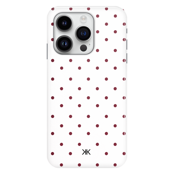 Burgundy Polka Dot Phone Case