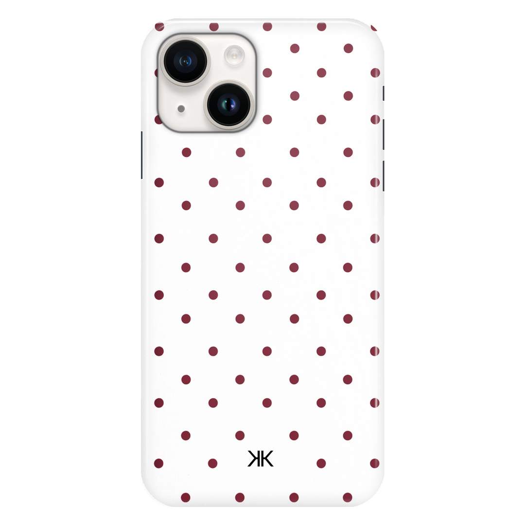 Burgundy Polka Dot Phone Case