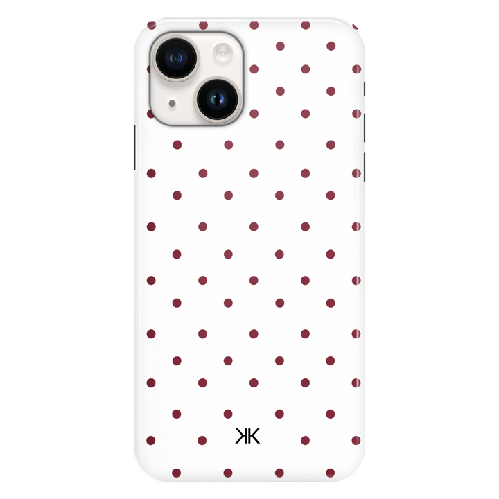Burgundy Polka Dot Phone Case