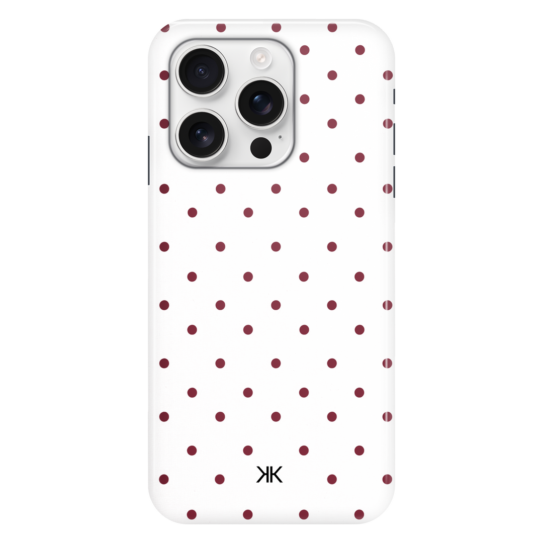 Burgundy Polka Dot Phone Case
